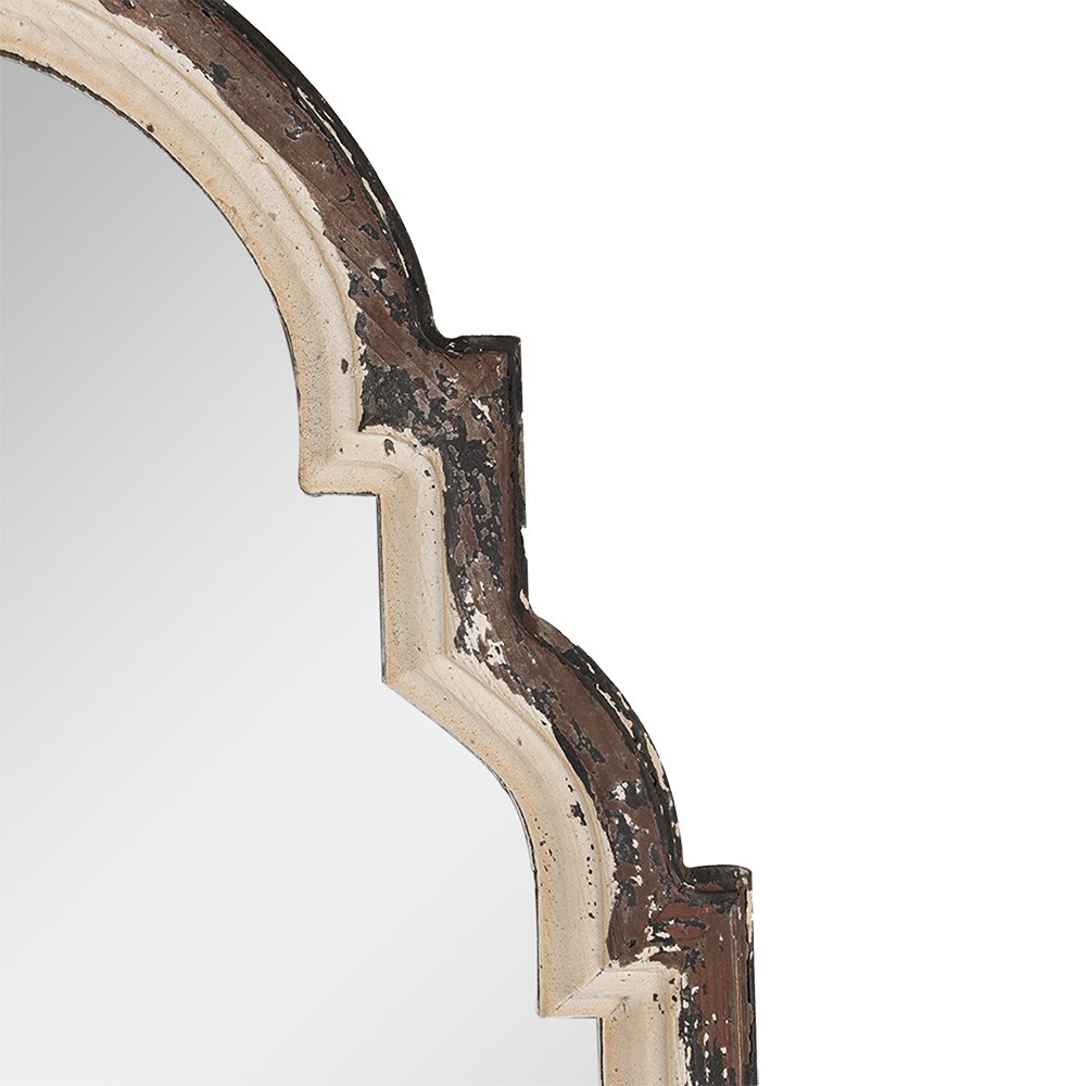 Béžovohnědé antik nástěnné zrcadlo s odřením Jilly - 63*4*91 cm Clayre & Eef Béžovohnědé antik nástěnné zrcadlo s odřením Jilly - 63*4*91 cm Clayre & Eef