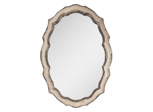 Šedobéžové antik nástěnné zrcadlo s odřením Billy - 52*3*75 cm
