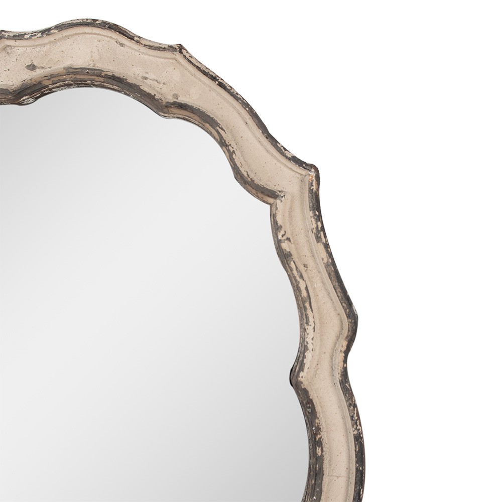 Šedobéžové antik nástěnné zrcadlo s odřením Billy - 52*3*75 cm Clayre & Eef Šedobéžové antik nástěnné zrcadlo s odřením Billy - 52*3*75 cm Clayre & Eef
