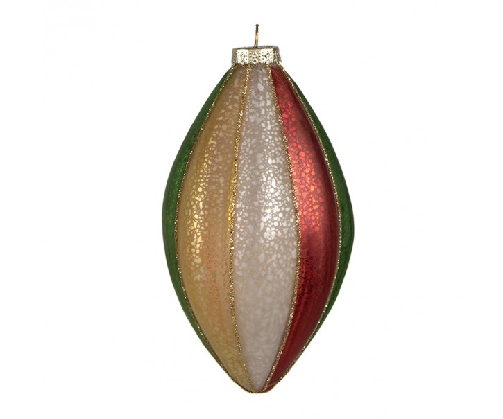 Barevná skleněná vánoční ozdoba - 8*15 cm Clayre & Eef
