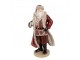 Vánoční dekorace socha Santa v červeném kabátku a knihami - 18*14*33 cm Clayre & Eef