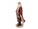 Vánoční dekorace socha Santa v červeném kabátku a knihami - 18*14*33 cm Clayre & Eef