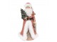 Vánoční dekorace socha Santa v červeném a stromkem - 14*12*23 cm Clayre & Eef