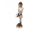 Vánoční dekorace socha Louskáček s kalendářem - 7*7*22 cm Clayre & Eef