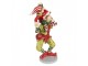Zeleno - červená vánoční dekorace socha Elf - 12*9*19 cm Clayre & Eef