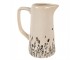 Béžový keramický džbán s lučními květy Flora And Fauna M - 16*11*20 cm Clayre & Eef