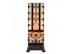 Béžovo-hnědá hranatá stolní lampa Tiffany Squillo - 18*18*45 cm E27/max 1*40W Clayre & Eef