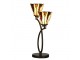 Béžovo-hnědá stolní lampa Tiffany Titto se 2květy - 46*28*63 cm E14/max 2*40W Clayre & Eef