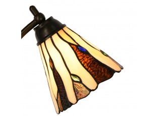 Béžovo-hnědá stolní lampa Tiffany Titto - Ø 27*51 cm E14/max 1*40W