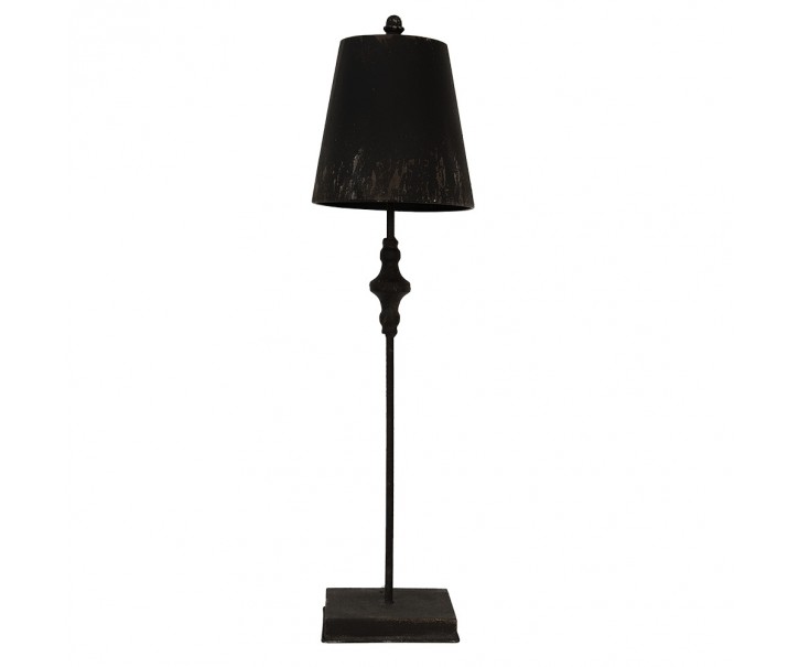 Černá antik stolní kovová lampa Filla - Ø 20*75 cm E27/max 1*60W Clayre & Eef