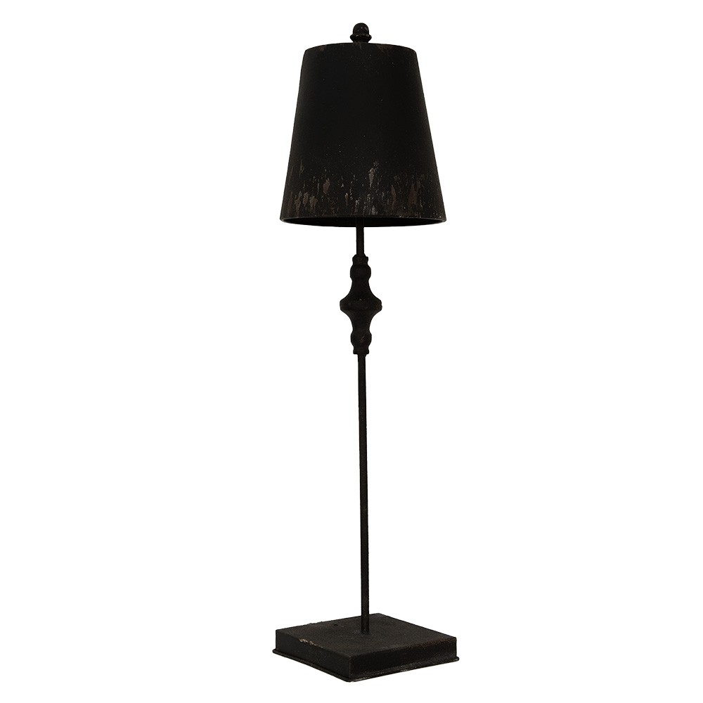 Černá antik stolní kovová lampa Filla - Ø 20*75 cm E27/max 1*60W Clayre & Eef Černá antik stolní kovová lampa Filla - Ø 20*75 cm E27/max 1*60W Clayre & Eef
