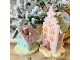 Růžová perníková chaloupka Gingerbread House - 13*13*20 cm Clayre & Eef