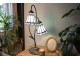 Stolní Tiffany lampa 2 stínidla červené pruhy RedLine - 35*18*61 cm E14/max 2*25W Clayre & Eef