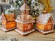 Vánoční perníková chaloupka s Led světýlky Gingerbread House - 14*14*25cm/ 3*AA Clayre & Eef
