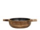 Dřevěná servírovací miska z mangového dřeva Tours Handles - Ø 17*5 cm/ 700ml Chic Antique