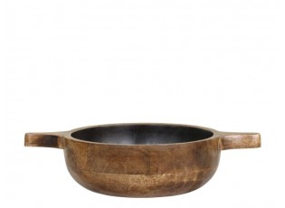 Dřevěná servírovací miska z mangového dřeva Tours Handles - Ø 17*5 cm/ 700ml