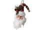 Závěsná dekorace hlava Santa s barevnou čepicí - 10*9*28 cm Clayre & Eef