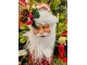 Závěsná dekorace hlava Santa s barevnou čepicí - 10*9*28 cm Clayre & Eef