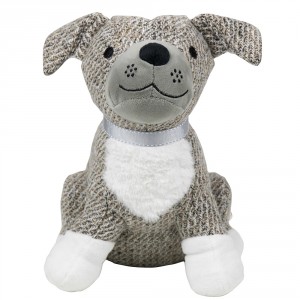 Šedá dveřní zarážka pes Dog - 25*21*26 cm