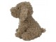 Hnědá kudrnatá dveřní zarážka pes Dog - 21*22*25 cm Mars & More 