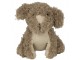 Hnědá kudrnatá dveřní zarážka pes Dog - 21*22*25 cm Mars & More 