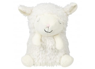 Bílá dveřní zarážka spící ovečka Sheep - 24*24*21 cm