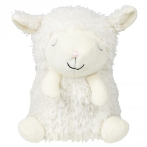 Bílá dveřní zarážka spící ovečka Sheep - 24*24*21 cm
