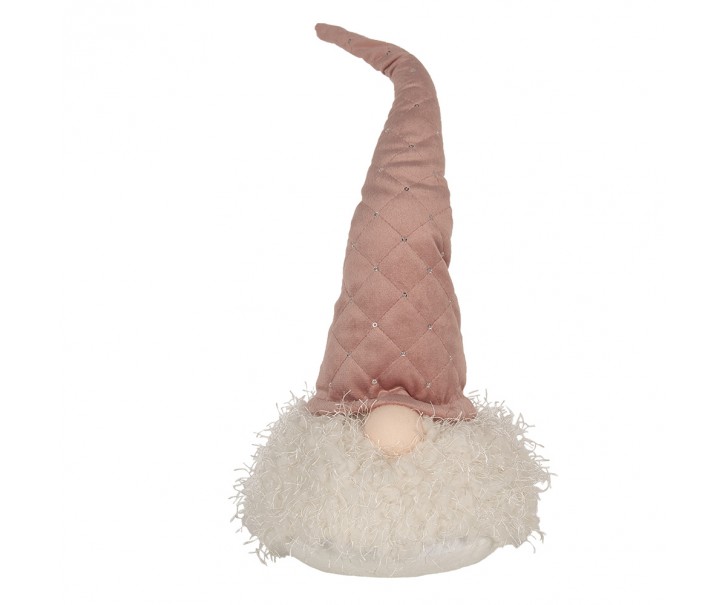 Dekorace socha skřítek Gnome se svítícím nosem - 20*20*44 cm/ 2*CR2032 Clayre & Eef