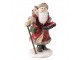 Vánoční dekorace socha Santa s nůší dárků- 14*12*20 cm Clayre & Eef