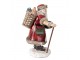 Vánoční dekorace socha Santa s nůší dárků- 14*12*20 cm Clayre & Eef