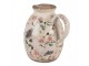 Béžový keramický dekorativní džbán s růžemi Rosina M - 17*13*18 cm Clayre & Eef