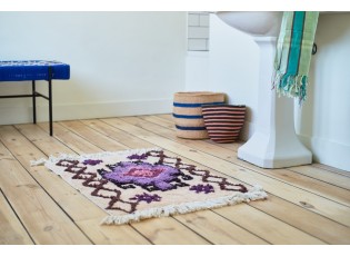 Béžovo- fialová koupelnová předložka Bohemian - 60*90 cm