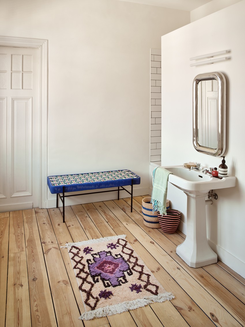 Béžovo- fialová koupelnová předložka Bohemian - 60*90 cm HKLIVING Béžovo- fialová koupelnová předložka Bohemian - 60*90 cm HKLIVING