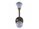Nástěnný kovový háček s modrou knopkou - 5*3*9 cm Clayre & Eef