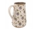 Béžový keramický džbán s květy šeříku Lilac L - 21*15*23 cm Clayre & Eef