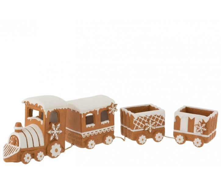 Vánoční perníkový vláček Gingerbread Train - 45*8*13cm J-Line by Jolipa