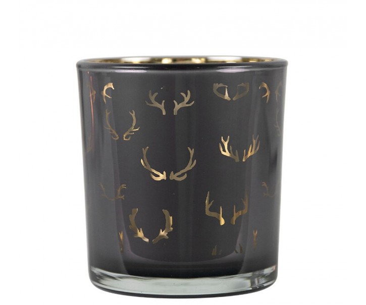 Granitový skleněný svícen s parohy Antlers S - 7*7*8cm Mars & More 