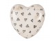 Béžové keramické dekorační srdce se srdíčky Hearti - 11*11*4 cm Clayre & Eef