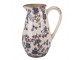 Dekorativní keramický džbán s modrými květy Blusia - 17*13*22 cm Clayre & Eef