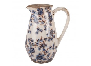 Dekorativní keramický džbán s modrými květy Blusia S - 17*13*22 cm