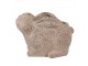 Béžový antik dokorační květináč králík Rabbi - 17*12*12 cm Clayre & Eef