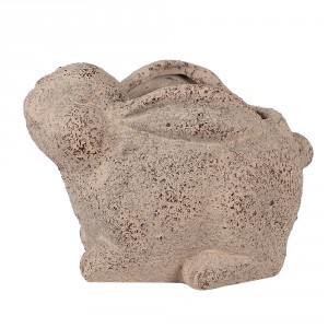 Béžový antik dokorační květináč králík Rabbi - 17*12*12 cm