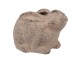 Béžový antik dokorační květináč králík Rabbi - 17*12*12 cm Clayre & Eef