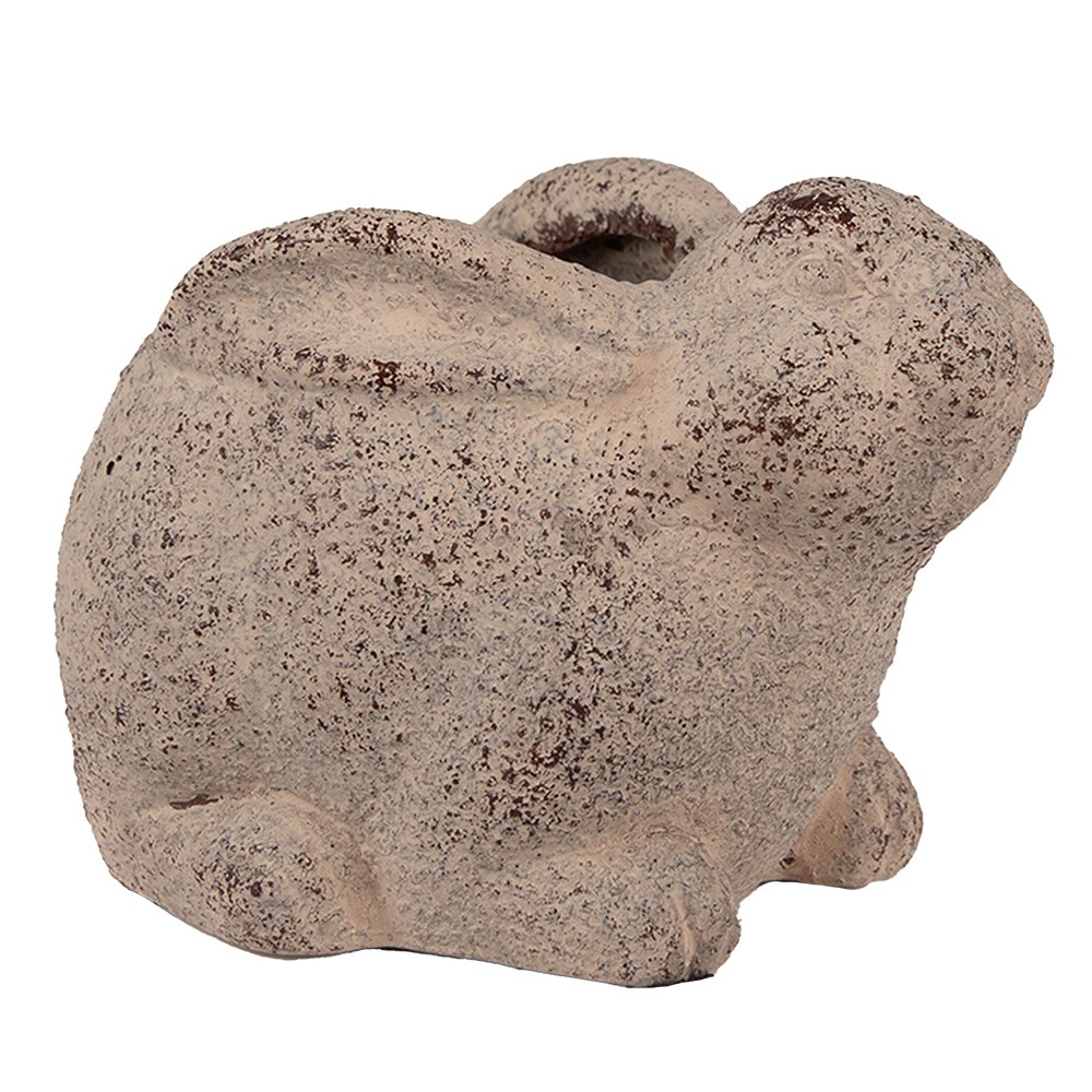 Béžový antik dokorační květináč králík Rabbi - 17*12*12 cm Clayre & Eef Béžový antik dokorační květináč králík Rabbi - 17*12*12 cm Clayre & Eef