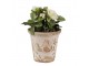 Keramický obal na květináč s kvítky Floral Cartoon S - Ø 9*8 cm Clayre & Eef