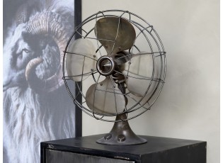 Mosazný dekorativní retro ventilátor na podstavci Factory - 31*21*37cm
