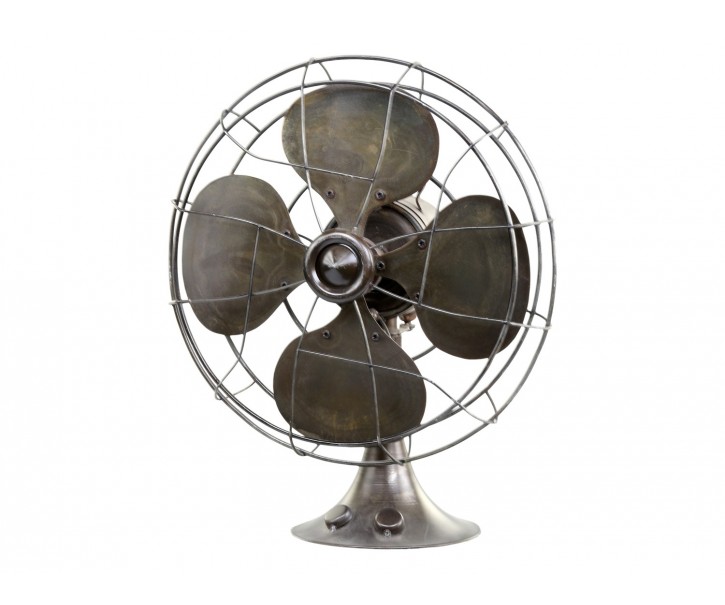 Mosazný dekorativní retro ventilátor na podstavci Factory - 31*21*37cm Chic Antique
