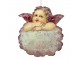 Vánoční kovová dekorace anděl Angel Vintage - 14*16 cm Chic Antique
