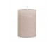 Růžová široká svíčka Rustic pillar rose - Ø 7*10cm/ 40h Chic Antique