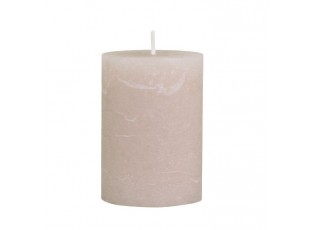 Růžová široká svíčka Macon Rustic rose - Ø 7*10cm/ 40h